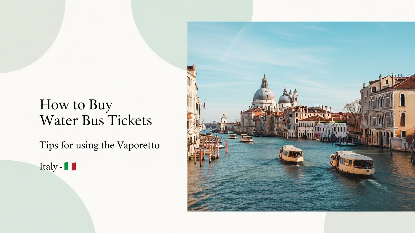 Venice Water Bus Tickets (Vaporetto): Types, Prices, and How to Buy