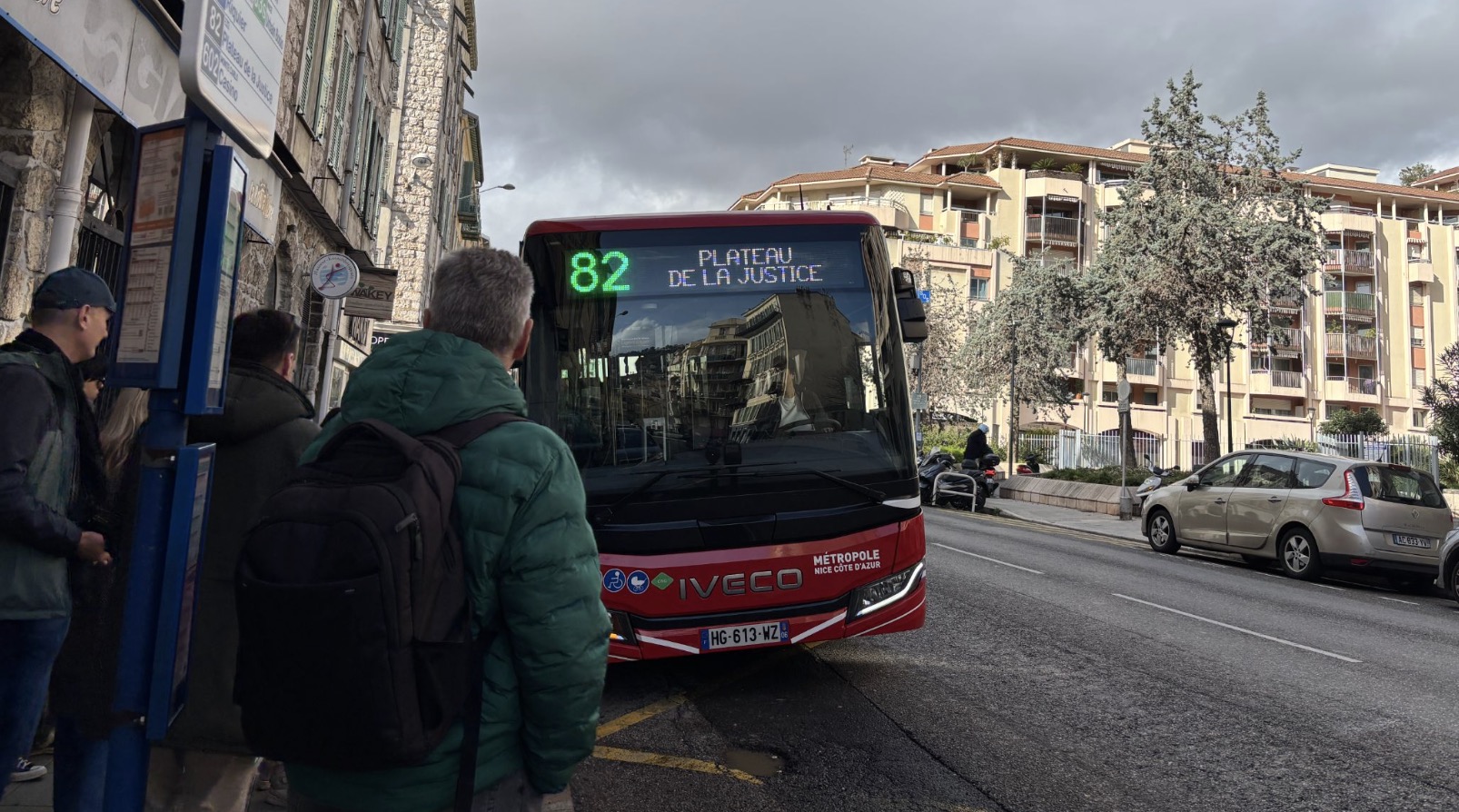 Bus number 82 from Nice to Eze