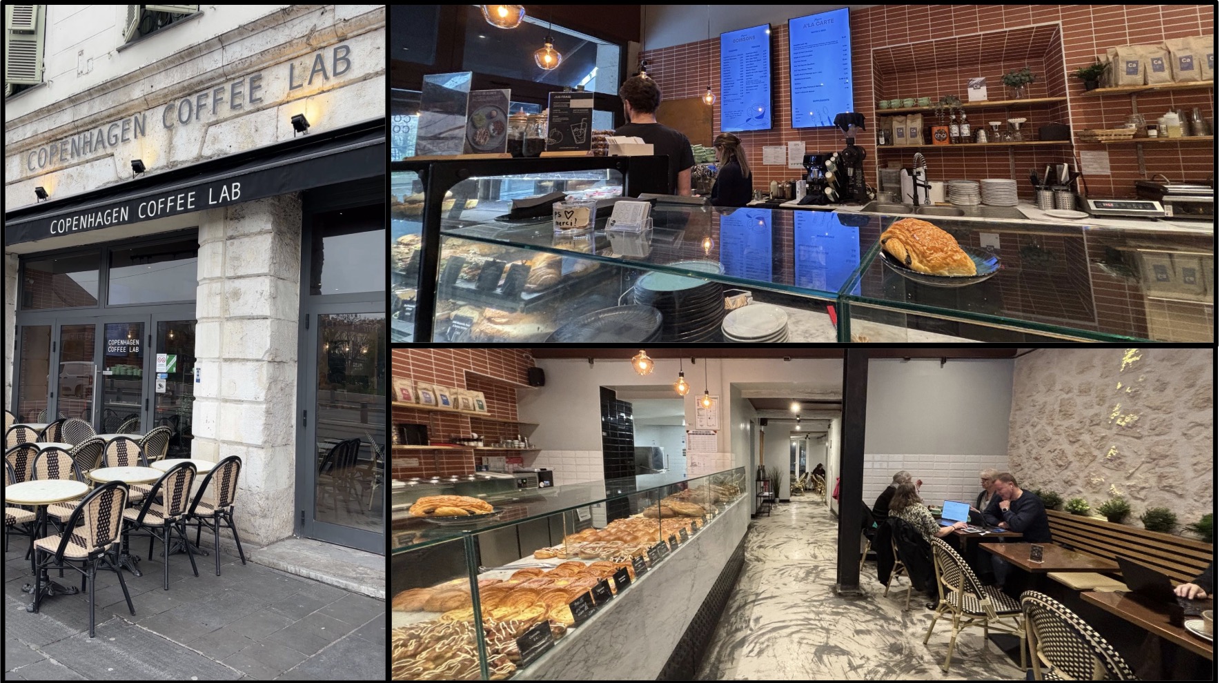 A cafe for nomads to work on their computers in Nice: Copenhagen Coffee Lab