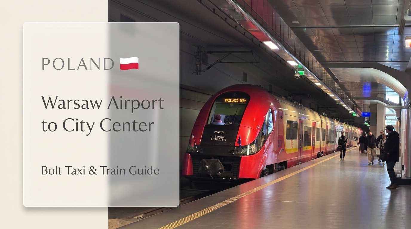 How to Get from Warsaw Airport to the City Center: Bolt or Train?